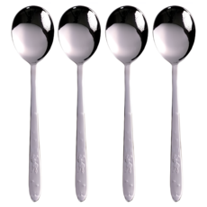 RAONNURI Daltokki 兒童不銹鋼湯匙, 湯匙, 4個, 銀色