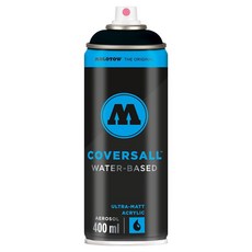 MOLOTOW COVERSALL WATERBASED 高覆蓋水性噴漆 358180, 1個, 400ml, 訊號黑