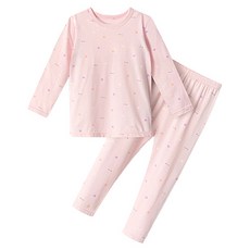 unifriend 童款愛心發熱保暖9分內衣上下套裝