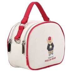 RaelraBear Para A帆布托特斜背包, 象牙白