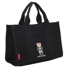 RaelraBear Kate 帆布單肩托特斜揹包, 黑色