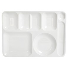 리빙메이트 단체급식 표준형 PC 3300 식판, 화이트, 1개