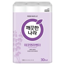 KleanNara 可綠納樂 薰衣草3層捲筒衛生紙, 1套, 30捲, 30m