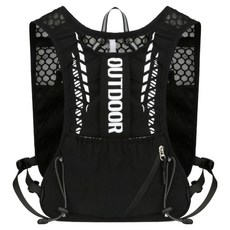 PARAJUNI 戶外運動登山跑步自行車貼身背心後揹包 HJ0579, 黑色, 1個