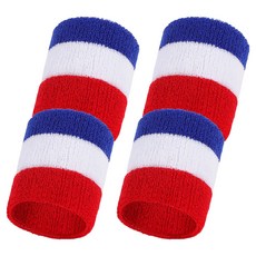 All Trend 安全運動護腕 2入, 2個, 藍色 + 白色 + 紅色