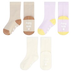 Milk Baby 幼兒鬆軟羅紋襪3雙組