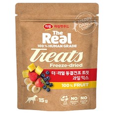 하림펫푸드 강아지 더리얼 동결건조 트릿, 과일 믹스, 15g, 1개
