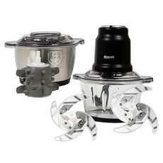 루베크 2L 유리 스텐 2가지 용기 멀티 다지기 RU-280ST + 마늘박피기 세트