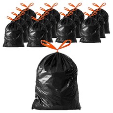 Oreum Days 束口垃圾袋 黑色 大型 77 x 100 cm, 100L, 15個