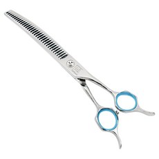 SILVER LINE 橡皮擦魔法曲線第二代美容剪刀 MDC7033, 銀色 + 藍色, 1個