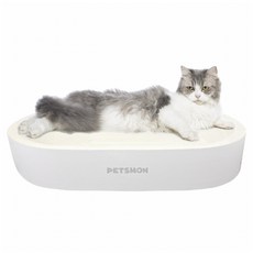 PETSMON 穩固好躺B瓦楞橢圓形貓抓板, 1個, 牛皮紙白
