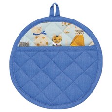 danica STUDIO Jubilee 圓形隔熱墊 復古貓, 藍色, 1個