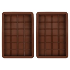 실리콘 판초콜릿 몰드 24구 140 x 200 x 16 mm, 혼합색상, 2개