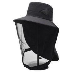Yusol 防紫外線網眼釣魚帽, 黑色