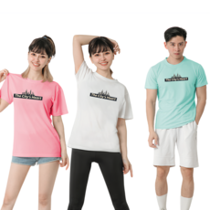 MI MI LEO 台灣製高透氣吸排T恤3件組 E1, 薄荷綠 + 白色 + 蜜桃粉