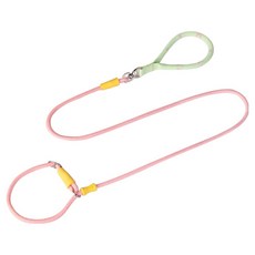 파스텔펫 반려동물 알파벳 일체형 목줄 리드줄, 핑크, 1개