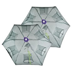 Nolbu Fishing 傘型自動捕蝦網 2入, 綠色