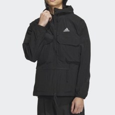 adidas 愛迪達 男性 City Escape 寬鬆版防撕裂半拉鍊風衣外套 IA9401