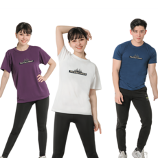 MI MI LEO 台灣製高透氣吸排T恤3件組 E1, 深紫 + 白色 + 深藍