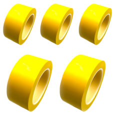 soyutne PVC 地板標線膠帶 停車場工地劃線膠帶 黃色 50mm x 30m, 5個