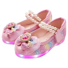 FootFoot 兒童珠寶珍珠花朵LED鞋
