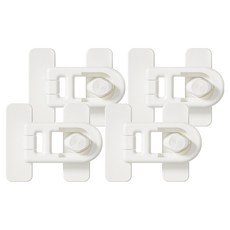 그린꾸 업그레이드 안전 서랍 잠금 장치, 화이트, 4개