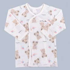 Hans Nature 新生兒用夏季有機棉按扣肚衣