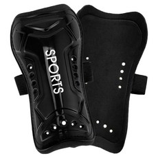 HNEX 스트랩 신가드 축구 풋살 정강이보호대 양쪽착용 세트, 블랙, 1세트