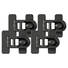 Green Kku 升級版安全抽屜鎖, 黑色, 4個