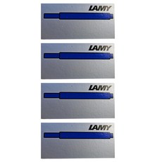 德國 LAMY T10 鋼筆專用拋棄式卡式墨水管 5入, 藍黑色, 4套