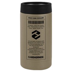 하이그라운즈 프리저브 더블월 캔쿨러 500ml, 탄, 1개