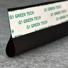 Changteumi 鋼化玻璃門 商店門用 橡膠密封條 寬縫隙擋風條 防風條 黑色, 1個