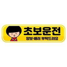 뭉키데코 고휘도 반사 칼라 탈부착 자석 RME 차량스티커 250 x 70mm, 13 초보운전, 1개