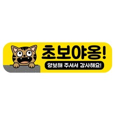 뭉키데코 고휘도 반사 칼라 탈부착 자석 RME 차량스티커 250 x 70mm, 23 초보운전, 1개