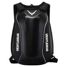VENTLERUS 可擴展收納安全帽碳纖維硬殼自行車騎士後背包, 1個, 黑色