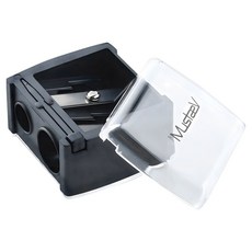 MustaeV 雙孔削筆器 8mm/12mm, 1個, 黑色