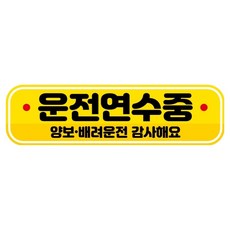 뭉키데코 고휘도 반사 칼라 탈부착 자석 RME 차량스티커 250 x 70mm, 88 운전 연습중, 1개