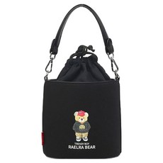 RaelraBear Daron帆布肩背包斜背包托特包, 黑色