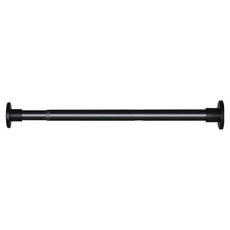 大方倉庫 簡約設計 免鑽孔 窗簾桿, 黑色