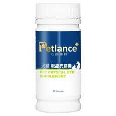 Petlance 毛孩專科 犬貓眼晶亮膠囊, 1個, 改善淚液/眼睛健康, 60顆