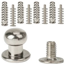 코히모 가죽공예 부자재 여밈용 솔트레지 8mm 50p + 나사 50p 세트 5W0654, 1세트, 실버