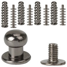 코히모 가죽공예 부자재 여밈용 솔트레지 8mm 50p + 나사 50p 세트 5W0654, 1세트, 제트블랙