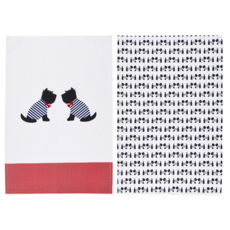 KitchenCraft 純棉擦拭布 雪納瑞71cm, 2個, 混和顏色