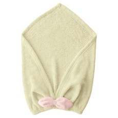 CB JAPAN 馬卡龍系列 超細纖維擦頭包巾, 1個, 黃色