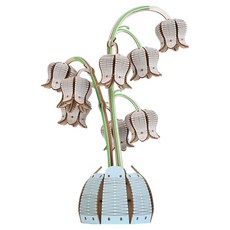 WOODABLE 鈴蘭花盆立體拼圖 HK12, 150件, 1個, 混合色