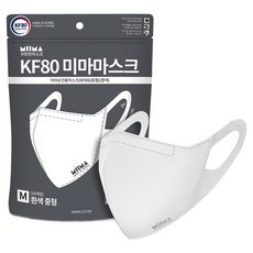 미마 보건용 마스크 중형 KF80, 10개입, 1개, 흰색