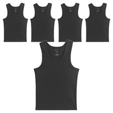 FITVEL 百分百天然純棉窄肩男背心 5件