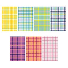 Iciel design 手帳裝飾 背景便條紙 新復古格紋 7種 x 10p 套組, B, 1套