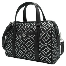 MICHAEL KORS 花紋兩用包 13S35F4STFC1J, 黑色 + 銀色
