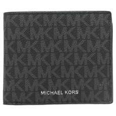 MICHAEL KORS 滿版LOGO防刮PVC皮革短夾 13S36U9LCRF3B